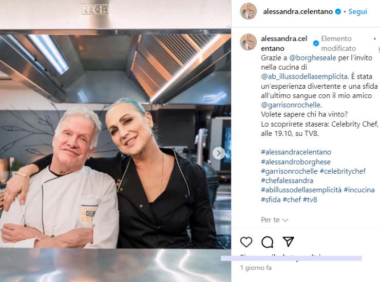 Alessandra Celentano e Garrison Rochelle a Celebrity Chef-