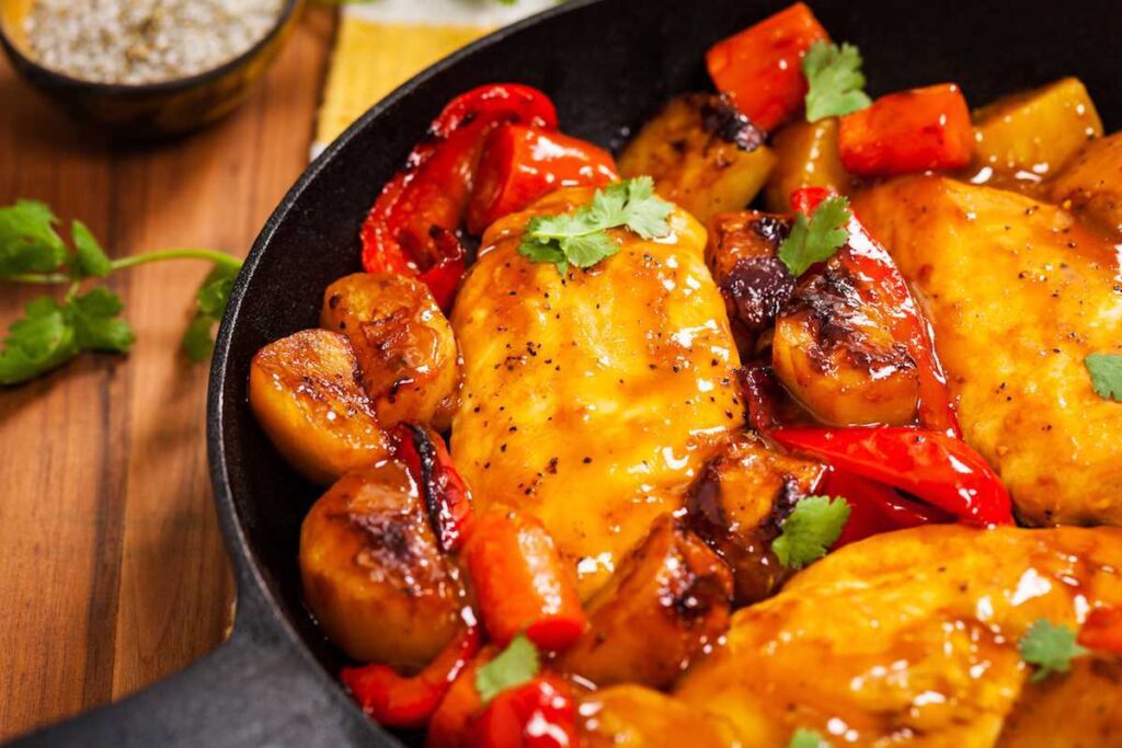 Pollo e peperoni