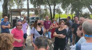 discarica albano, sit-in di protesta dei cittadini