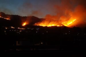 Incendio su Monte Catillo (Tivoli)