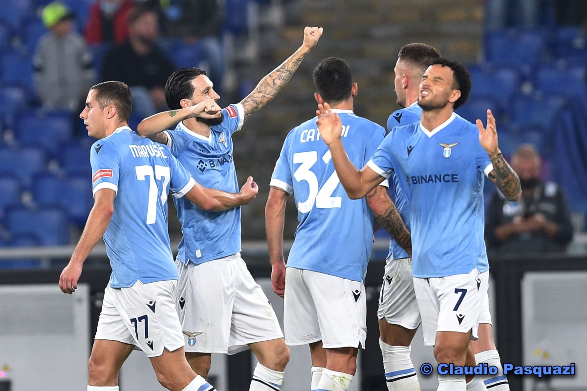 Lazio, esultanza Foto Claudio Pasquazi