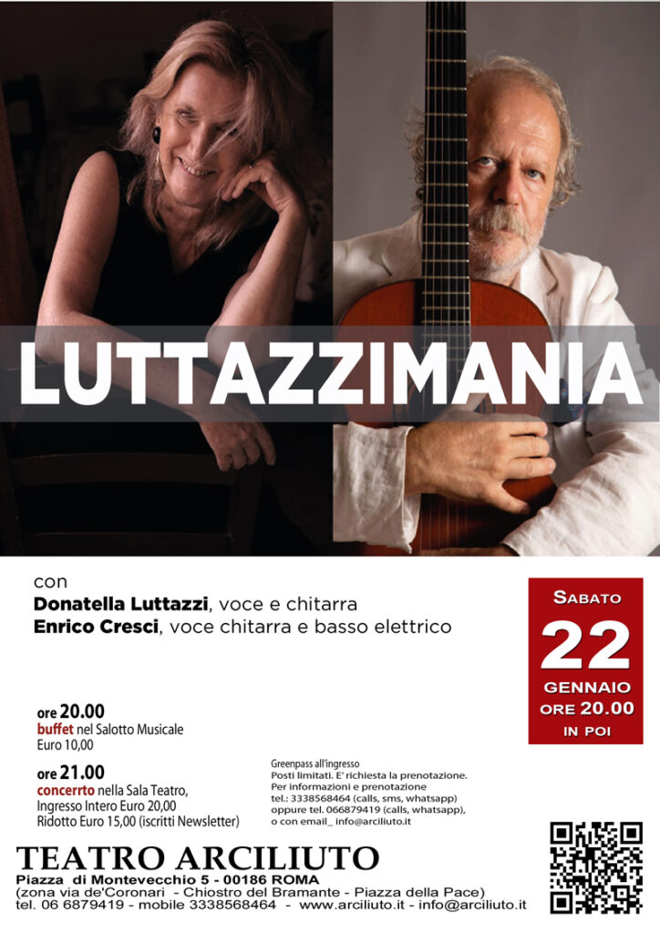 “Luttazzimania”, con Donatella Luttazzi ed Enrico Cresci