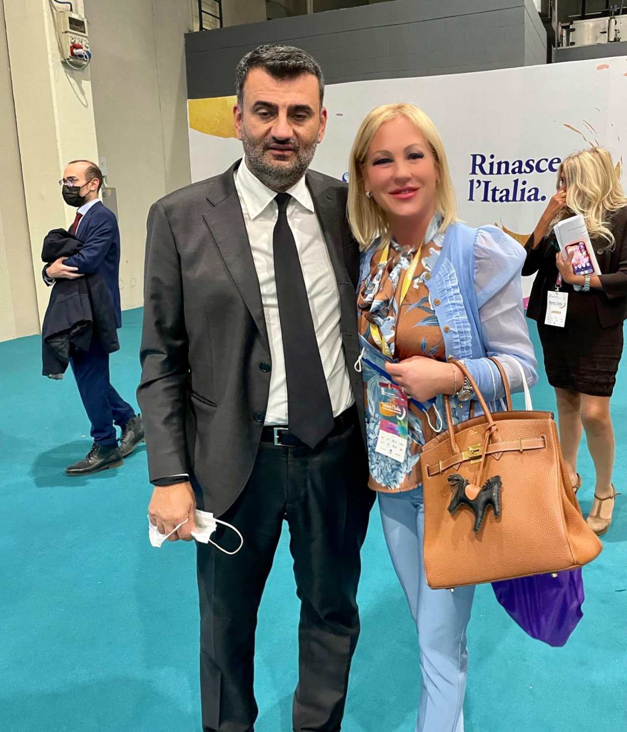 Lubiana Restaini con il presidente Anci Decaro