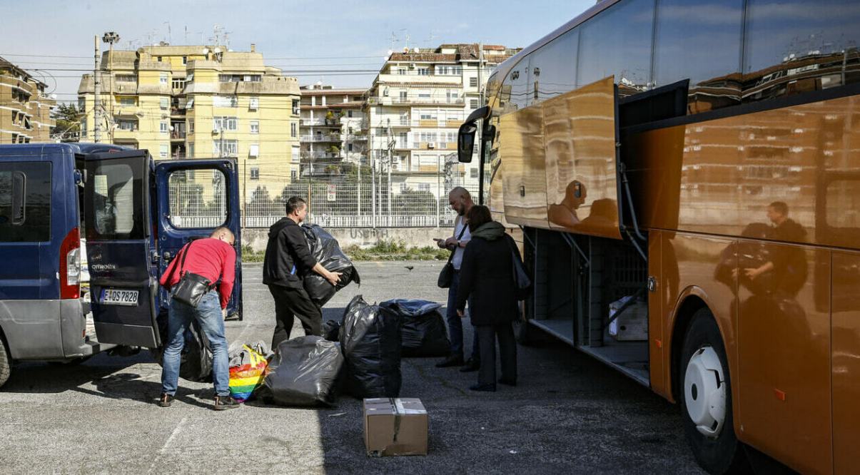 profughi ucraini in arrivo a roma