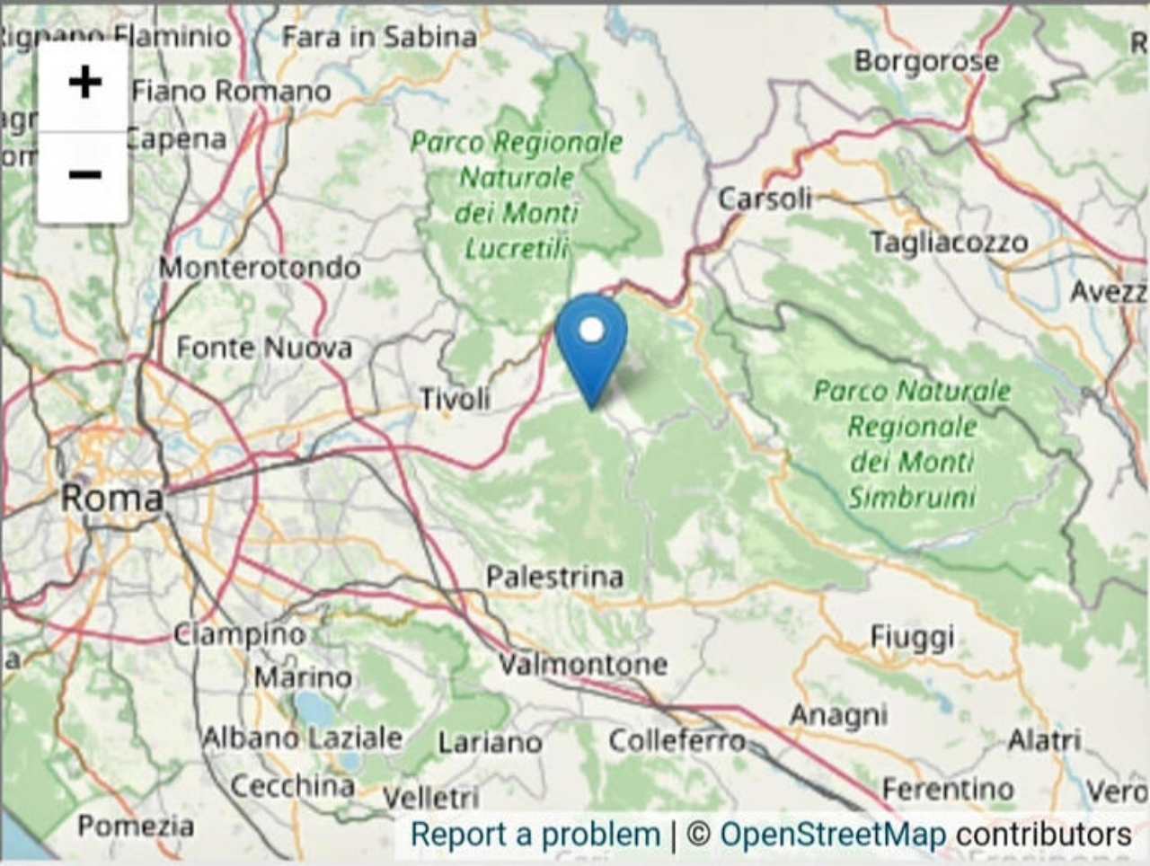 mappa della provincia di roma