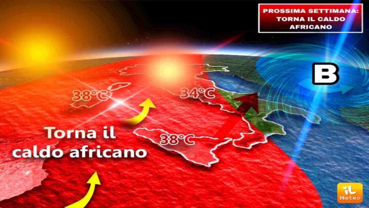 Penisola italiana viene inondata dal caldo africano