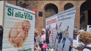 manifestazione contro l'aborto a Roma