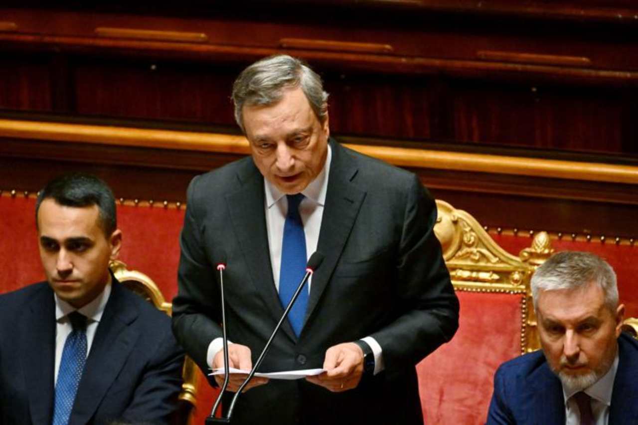 Mario Draghi al Parlamento italiano