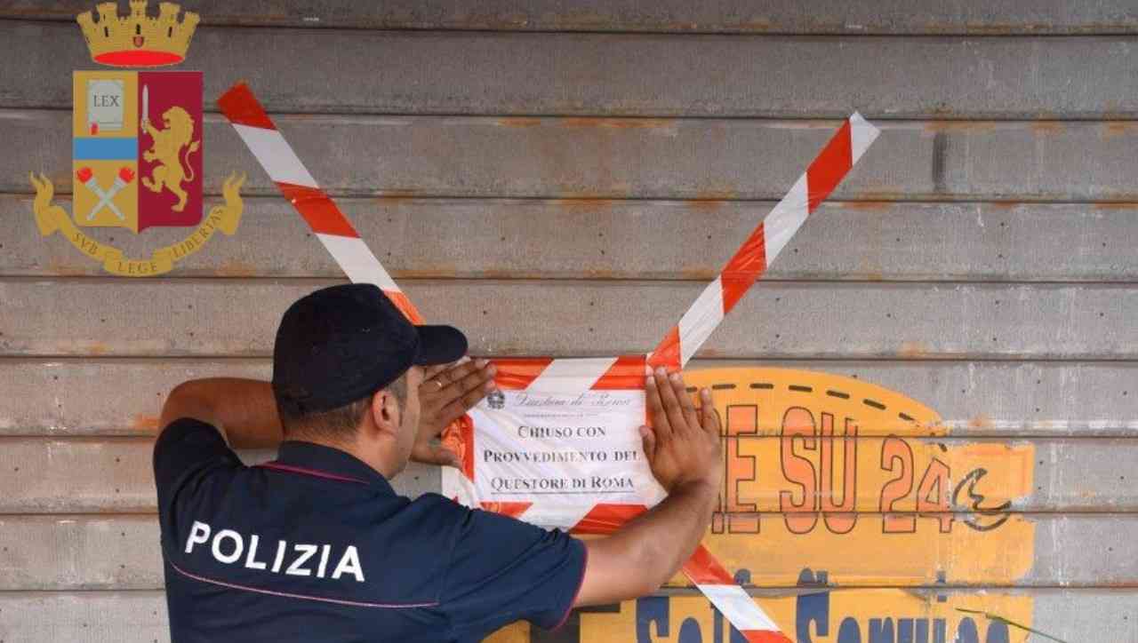 Polizia sospende licenza a bar di Tivoli Terme