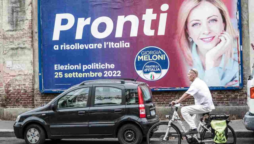 manifesti politiche 2022 a Roma, Meloni