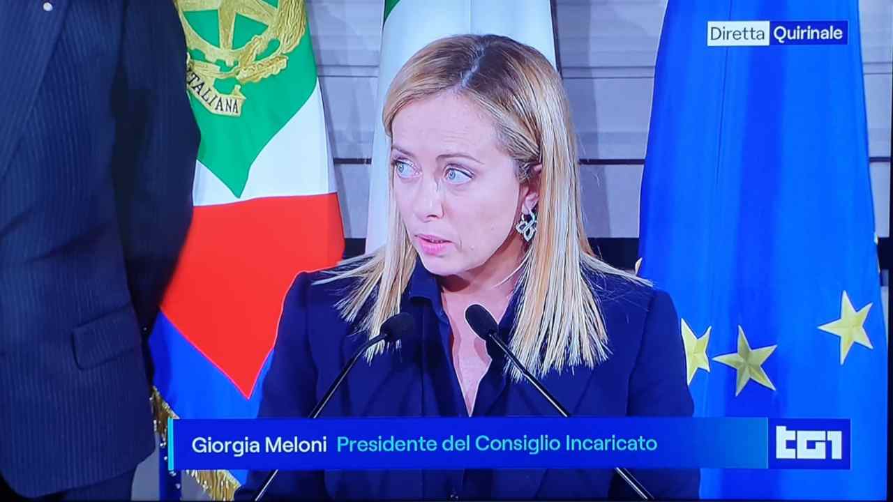 Giorgia Meloni dichiara i ministri del neonato Governo Meloni