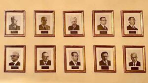 foto di ex Presidenti del Consiglio, tra i quali Benito Mussolini