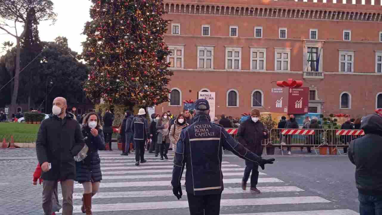 Piazza Venezia a Roma, Natale 2021