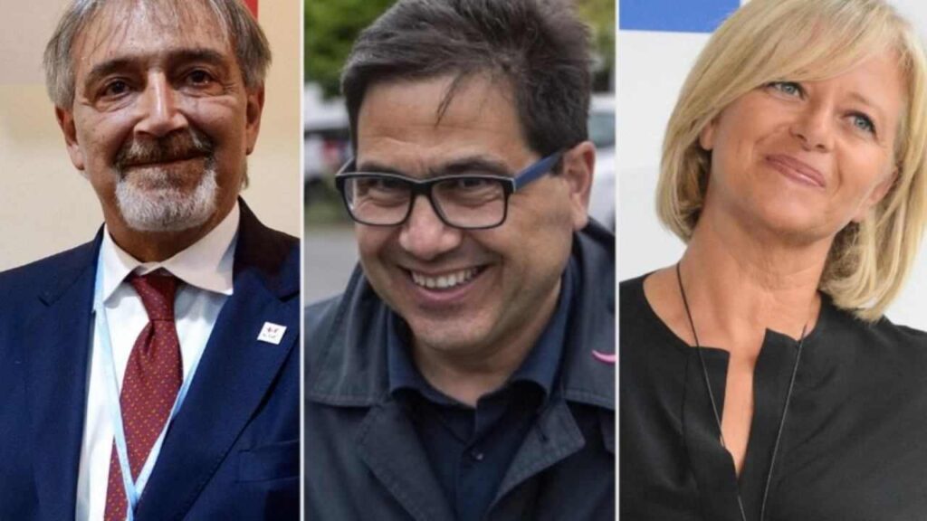 Candidati alle Regionali del Lazio, da sinistra verso destra: Francesco Rocca, Alessio D'Amato e Donatella Bianchi