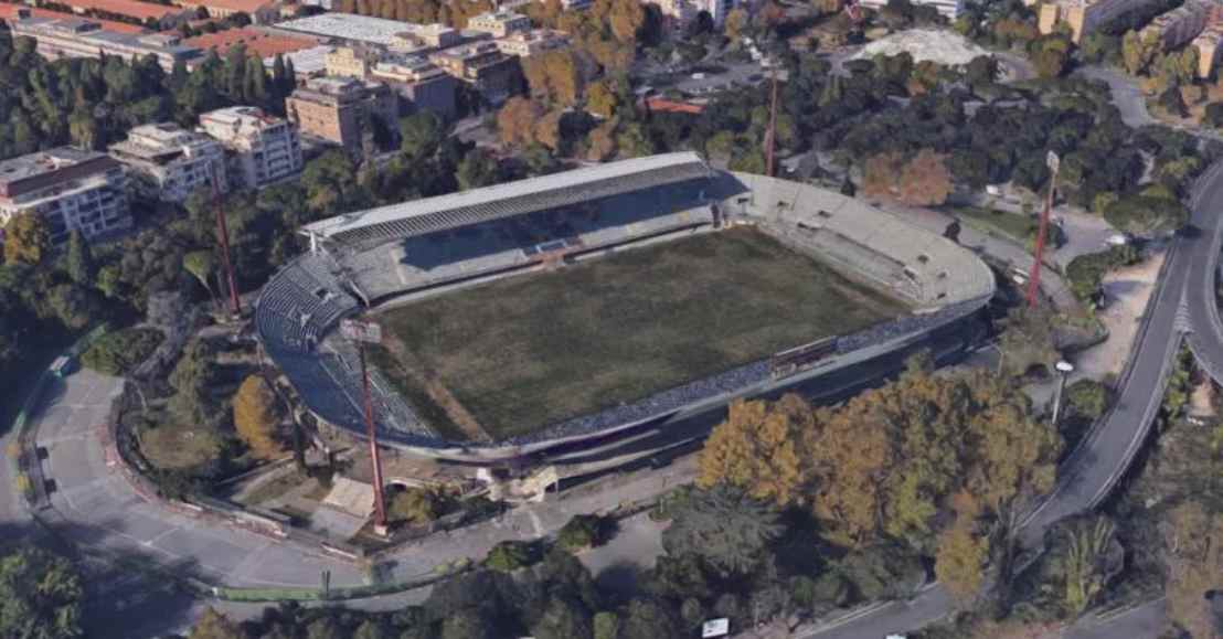 Lo stadio Flaminio di Roma in via Donaldo Pietri