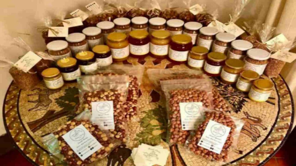 Prodotti della sagra del salame cotto e pecorino romano Nepi