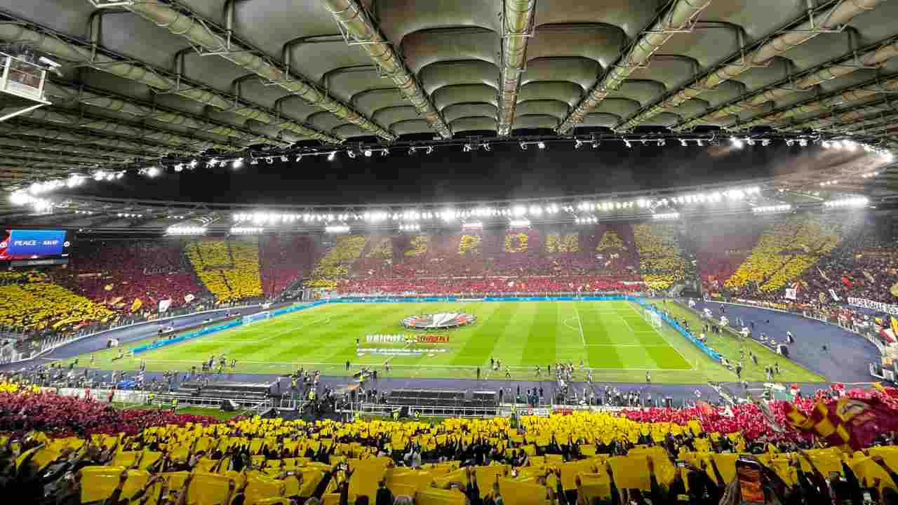 Roma-Bayer Leverkusen allo stadio Olimpico di Roma
