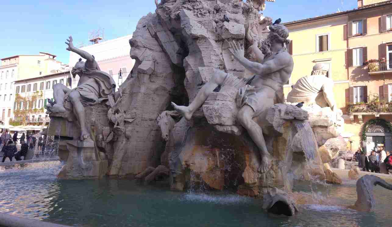 Fontana dei Quattro Fiumi a Piazza Navona di Roma