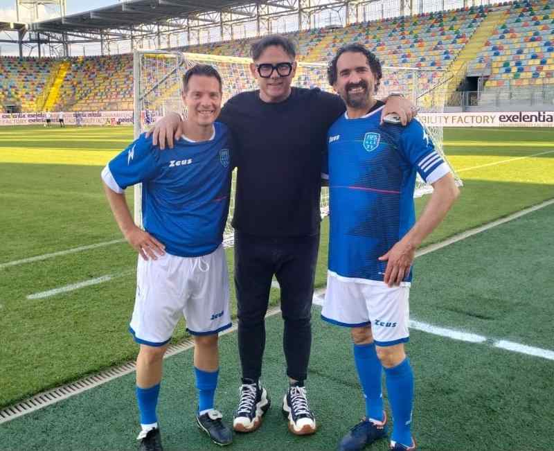 Il Pres. Riccardo Torquati, l'allenatore Marco Vittiglio e il Pres. Aimtes Leandro Palomba
