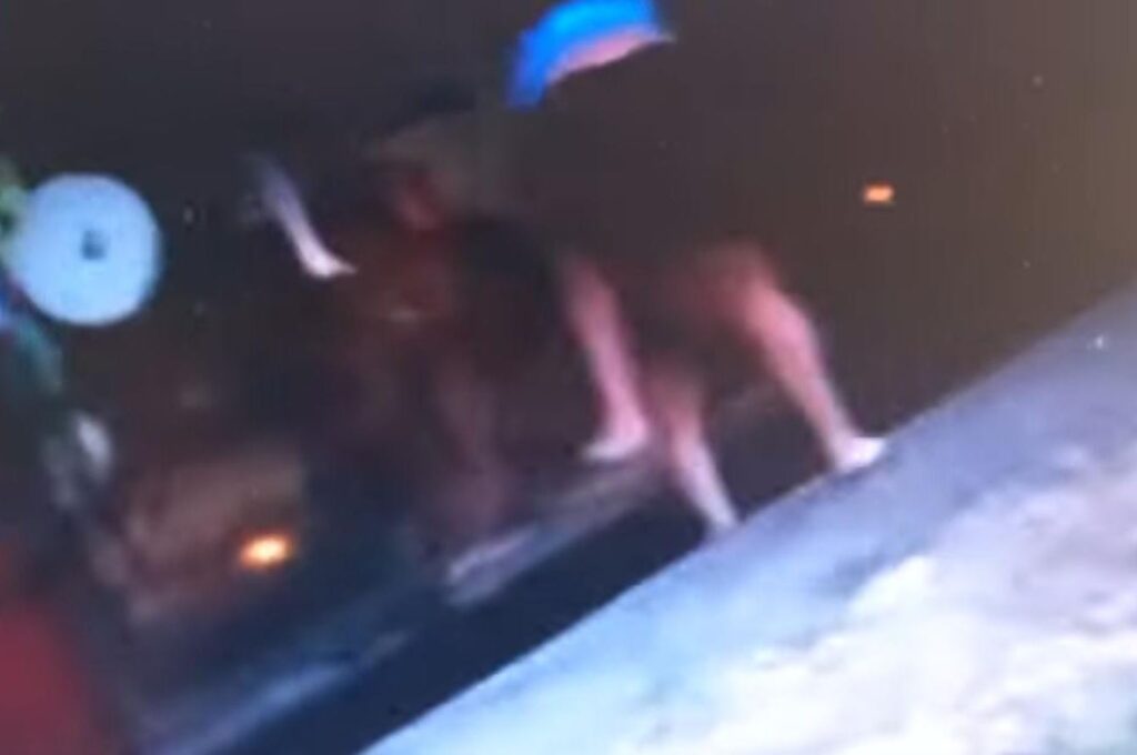 Alcuni frame tratti dal video dell'aggressione ripresa da alcune telecamere circostanti