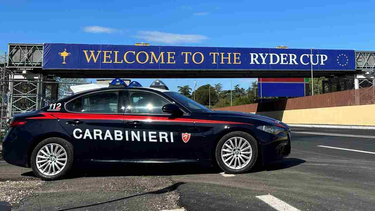 Carabinieri impegnati nella sicurezza alla Ryder Cup 2023 a Guidonia Montecelio