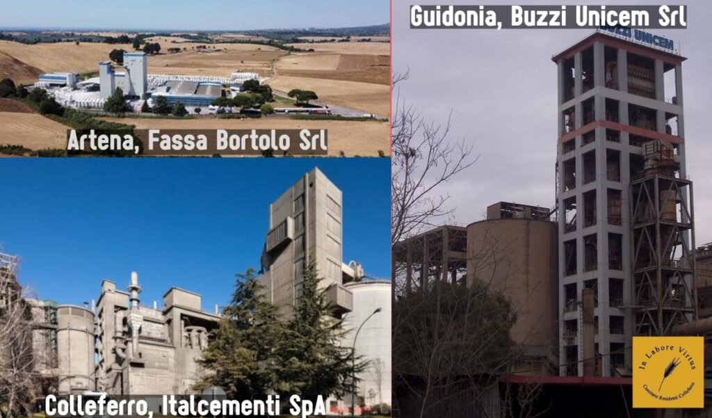 Cementifici Artena, Guidonia, Colleferro