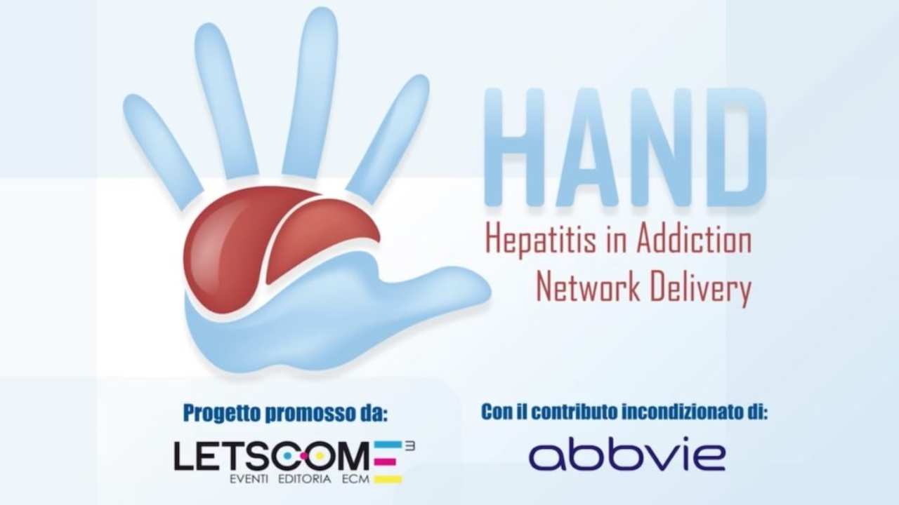 Locandina progetto "Hand" per la prevenzione dell'Epatite C
