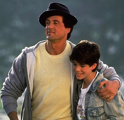 Sylvester Stallone e suo figlio Sage Stallone in una scena di Rocky 5