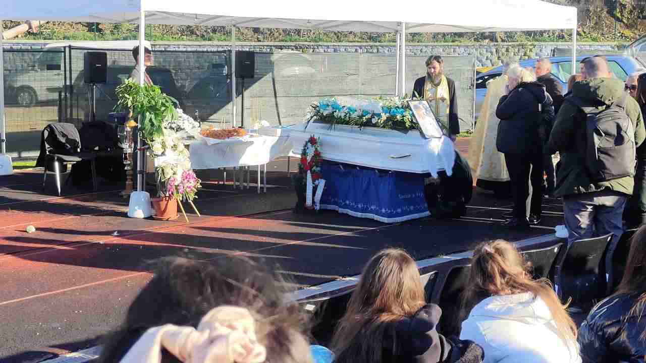 Funerali di Alexandru Ivan nella Stadio dei Gelsi a Valmontone