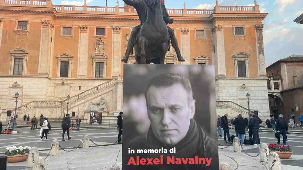 Omaggio in Campidoglio per Navalny