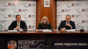 Gli Assessori Righini e Rinaldi e il Presidente del Consiglio Regionale del Lazio, Aurigemma