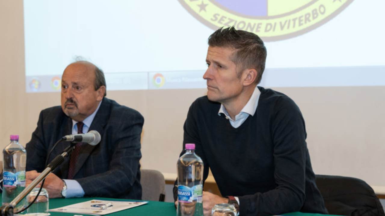Gasparri e l'ex arbitro internazionale Orsato