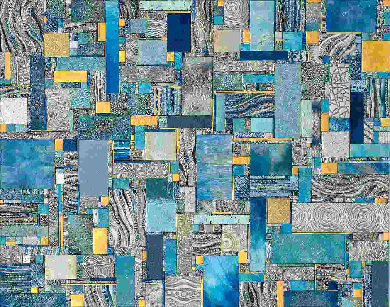 Fluire Infinito, 2024, mosaico in argilla polimerica, 76x66 cm
