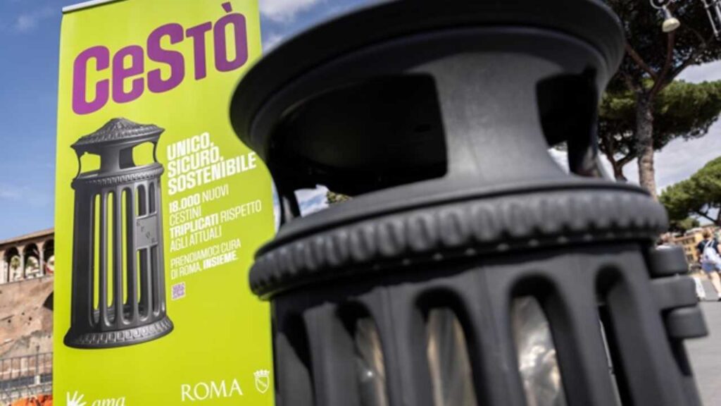 CeStò, nuovo cestino per i rifiuti nella città di Roma
