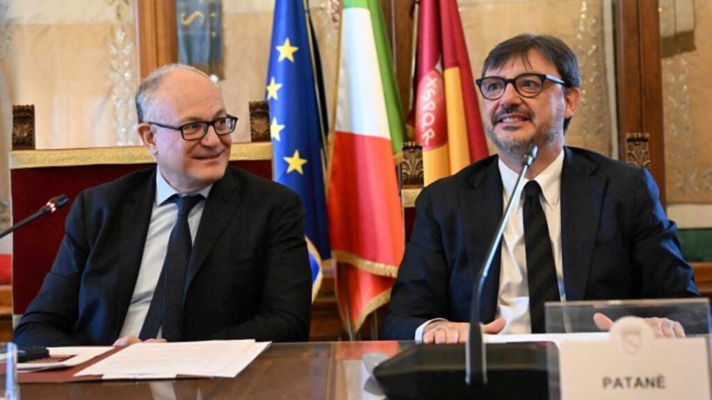 Il Sindaco di Roma Roberto Gualtieri e l'Assessore a Trasporti Eugenio Patanè