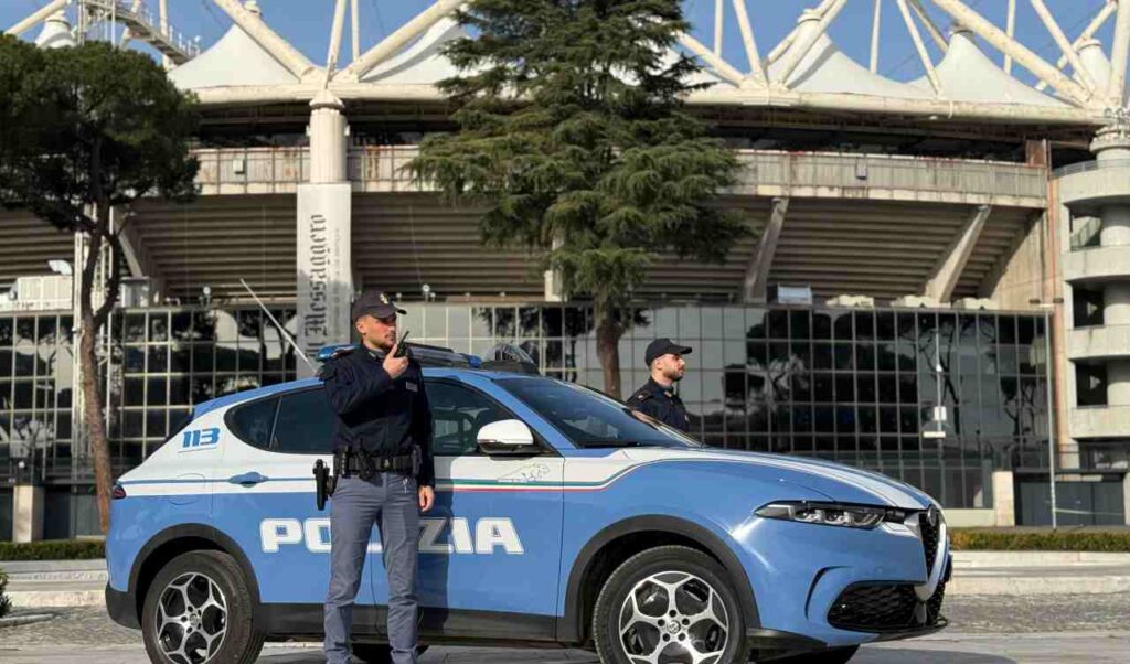 Polizia all'Olimpico