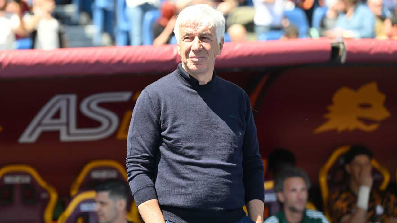 Gian Piero Gasperini durante Roma-Lazio