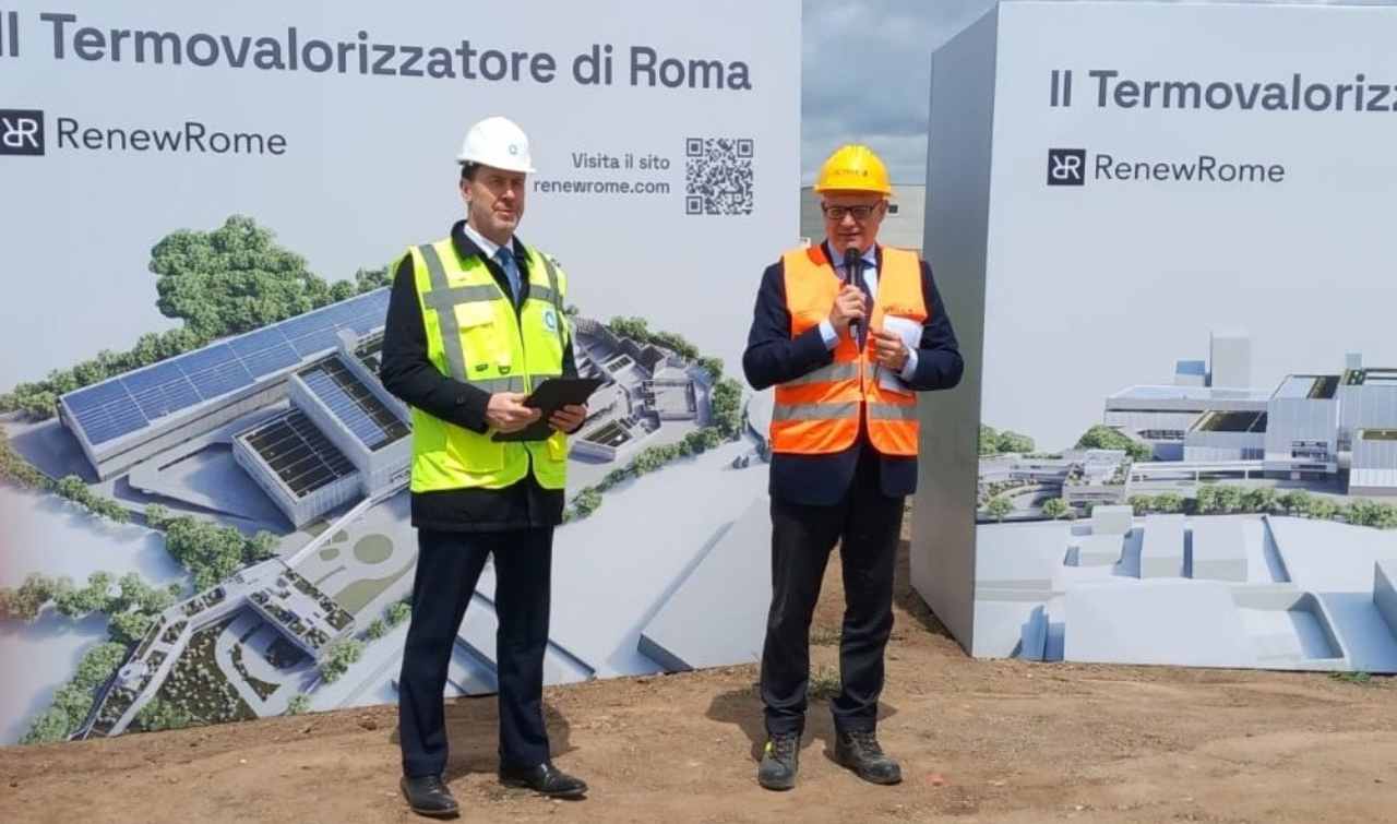 Termovalorizzatore di Roma a Santa Palomba, il Sindaco Gualtieri e l'Amministratore delegato di Acea Palermo