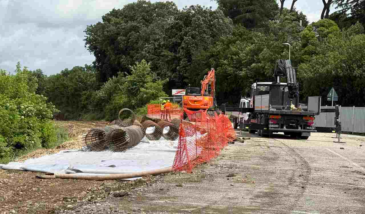 Cantiere tratta Riano-Morlupo della Roma-Viterbo