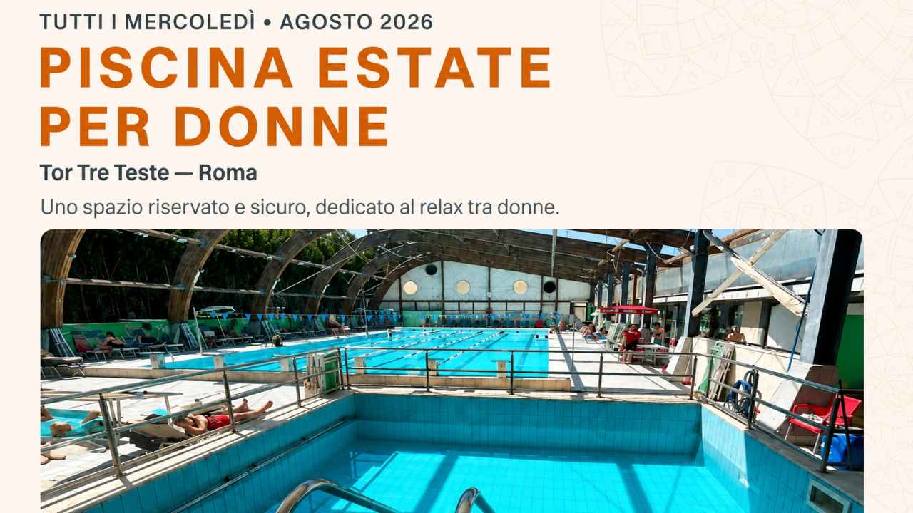 Locandina piscina Tor Tre Teste