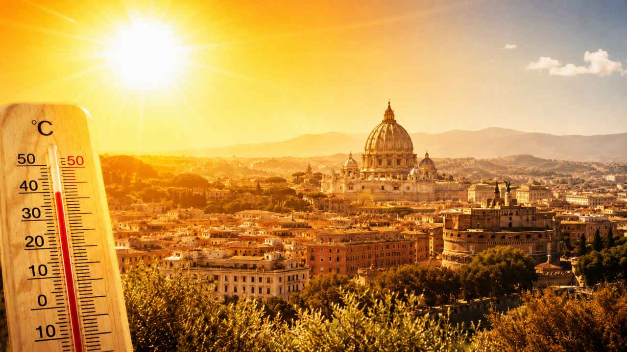 Meteo Roma e Lazio, caldo rovente