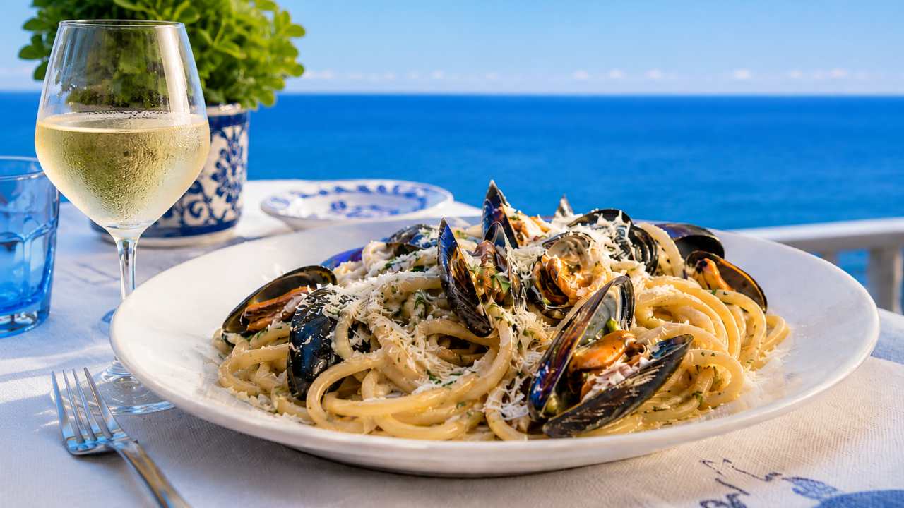 Spaghettoni alle cozze e pecorino