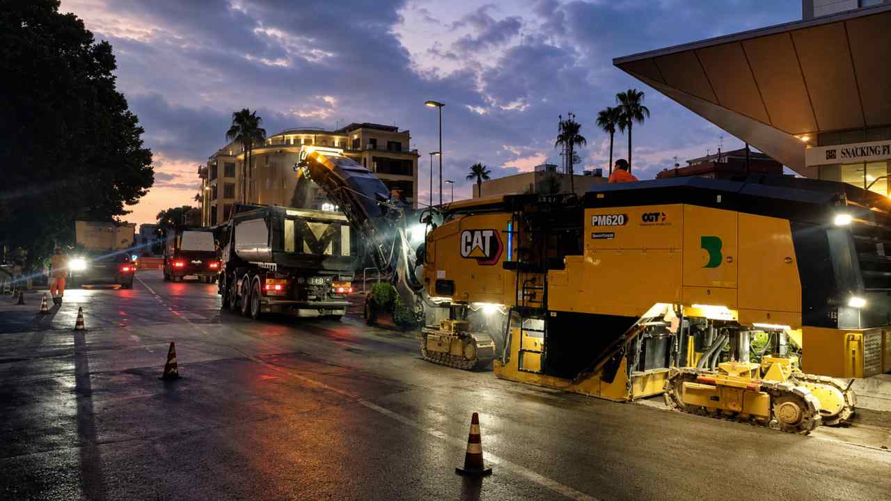 Frosinone, cantiere piazzale De Matthaeis