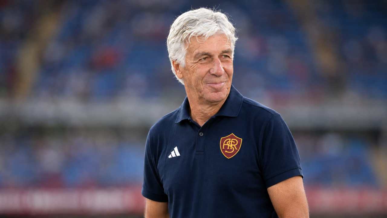 Gianpiero Gasperini, sorridente, stagione 2026-2027 As Roma