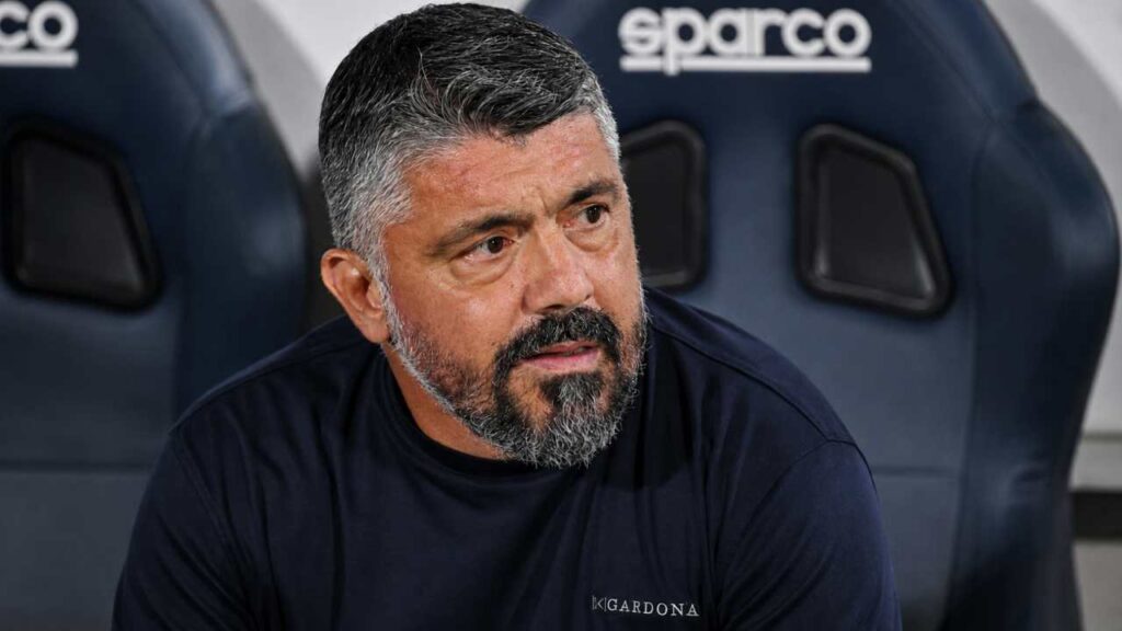 Rino Gattuso in panchina, foto Pasquazi