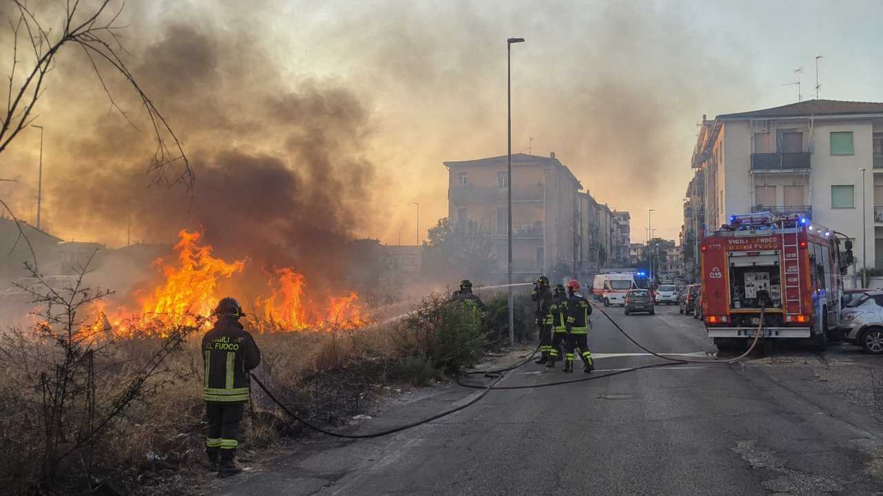 Incendio a Latina