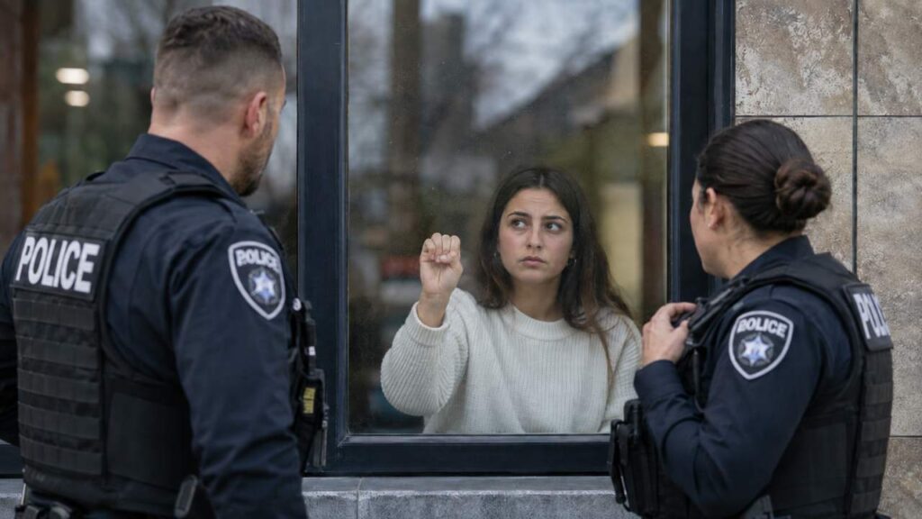 Ragazza fa il gesto del
