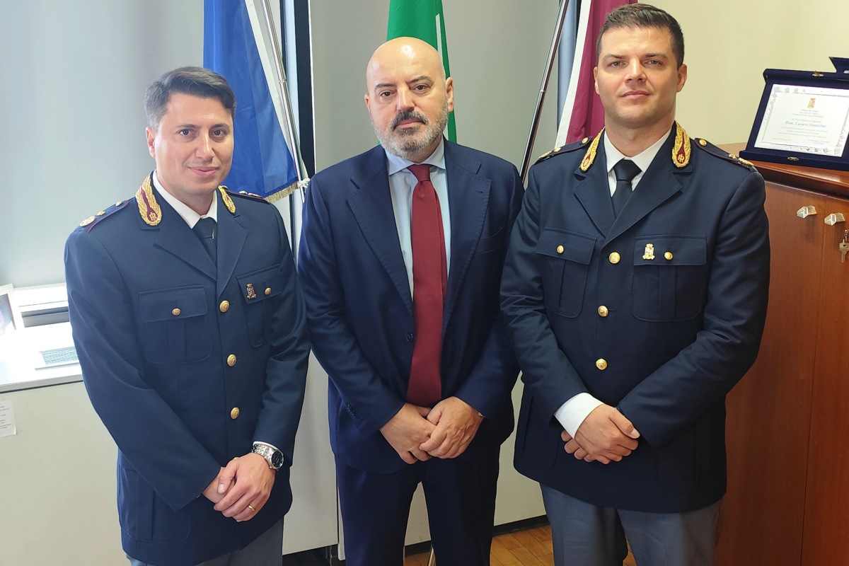Commissario Capo dott. Stefano Dandini, Questore Provincia Frosinone Dott. Stanislao Caruso, Commissario Capo dott. Pasquale Gaudi